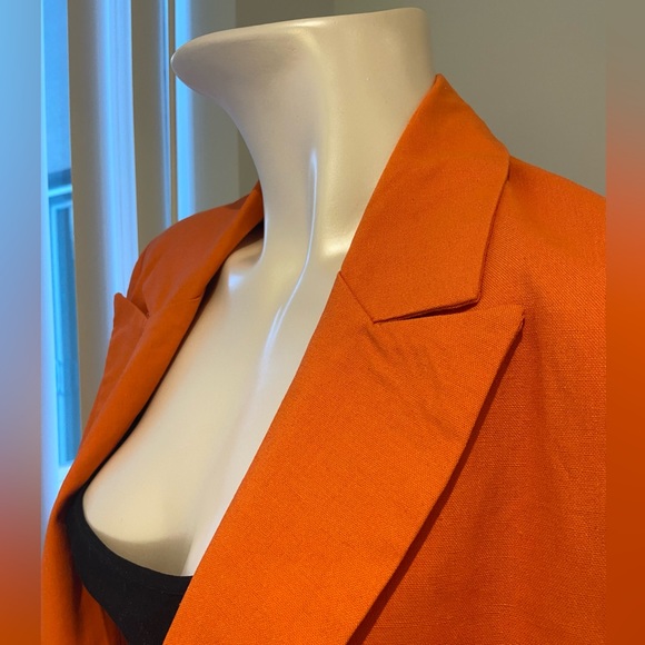 ✨SOLD✨Orange blazer🍊 - Picture 6 of 7